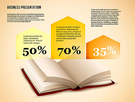 Book Presentation Template, Slide 5, 02634, Education Charts and Diagrams — PoweredTemplate.com