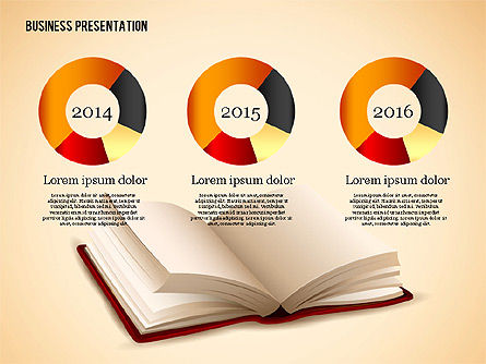 Book Presentation Template, Slide 7, 02634, Education Charts and Diagrams — PoweredTemplate.com