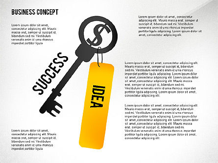 Sleutel tot succes presentatieconcept, PowerPoint-sjabloon, 02636, Figuren — PoweredTemplate.com
