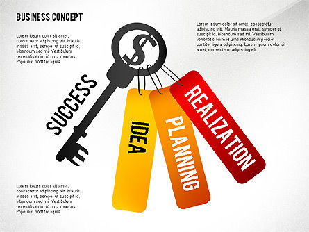 Concept de présentation clé pour le succès, Diapositive 3, 02636, Formes — PoweredTemplate.com