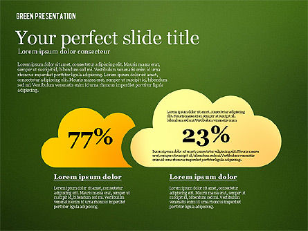 Green presentatiesjabloon, Dia 11, 02640, Presentatie Templates — PoweredTemplate.com