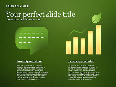 Green presentatiesjabloon, Dia 12, 02640, Presentatie Templates — PoweredTemplate.com