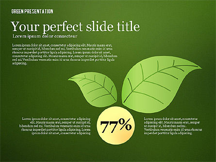 Green presentatiesjabloon, Dia 13, 02640, Presentatie Templates — PoweredTemplate.com