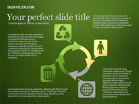 Green presentatiesjabloon, Dia 14, 02640, Presentatie Templates — PoweredTemplate.com