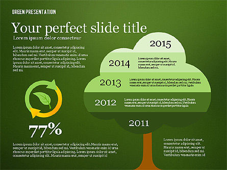 Green presentatiesjabloon, Dia 15, 02640, Presentatie Templates — PoweredTemplate.com