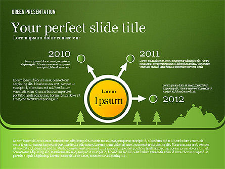 Plantilla de presentación verde, Diapositiva 16, 02640, Plantillas de presentación — PoweredTemplate.com