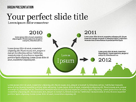 Plantilla de presentación verde, Diapositiva 8, 02640, Plantillas de presentación — PoweredTemplate.com
