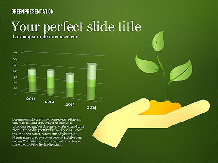 Plantilla de presentación verde, Diapositiva 9, 02640, Plantillas de presentación — PoweredTemplate.com