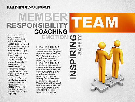 Leadership Word Cloud Presentation Template, Slide 6, 02643, Presentation Templates — PoweredTemplate.com