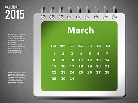 2015カレンダー, スライド 15, 02645, Timelines & Calendars — PoweredTemplate.com