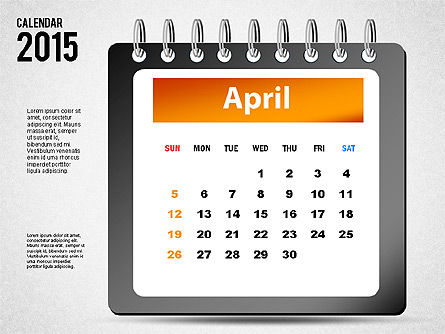 Kalender 2015, Slide 4, 02645, Timelines & Calendars — PoweredTemplate.com