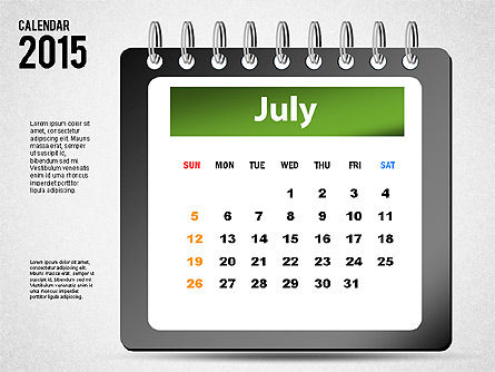 Calendario 2015, Diapositiva 7, 02645, Timelines & Calendars — PoweredTemplate.com