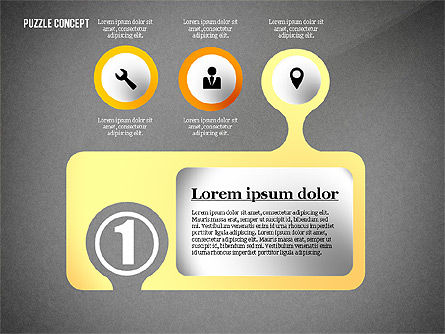 Kotak Peralatan Grafik Teka-teki, Slide 10, 02646, Diagram Puzzle — PoweredTemplate.com