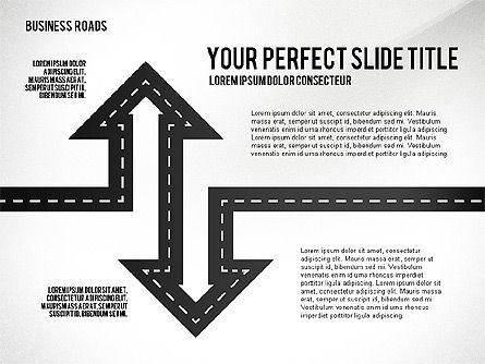 Road Junctions and Signs, Slide 6, 02647, Shapes — PoweredTemplate.com