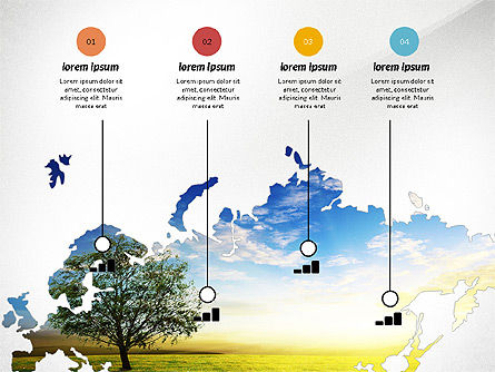 Presentación con Continentes, Diapositiva 8, 02649, Plantillas de presentación — PoweredTemplate.com