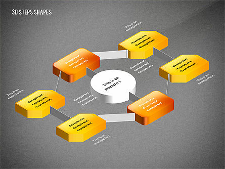 Organigrammes 3d, Diapositive 10, 02650, Graphiques organisationnels — PoweredTemplate.com