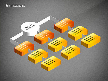 3D Org Charts, Slide 16, 02650, Organizational Charts — PoweredTemplate.com