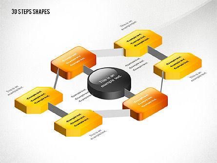 Organigrammes 3d, Diapositive 2, 02650, Graphiques organisationnels — PoweredTemplate.com