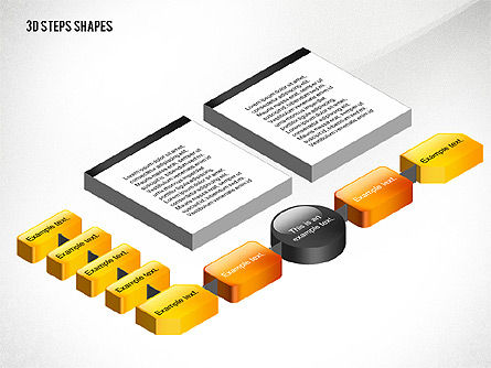 Organigrammes 3d, Diapositive 5, 02650, Graphiques organisationnels — PoweredTemplate.com