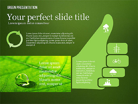 Presentación verde, Diapositiva 13, 02653, Plantillas de presentación — PoweredTemplate.com