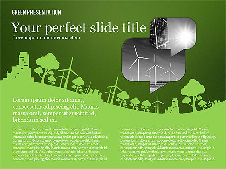 Présentation verte, Diapositive 14, 02653, Modèles de présentations — PoweredTemplate.com