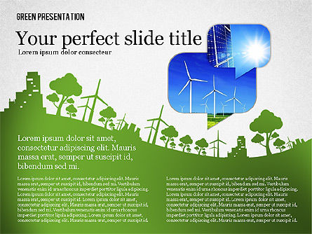 Presentación verde, Diapositiva 6, 02653, Plantillas de presentación — PoweredTemplate.com