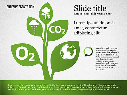 Presentación verde, Diapositiva 7, 02653, Plantillas de presentación — PoweredTemplate.com