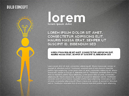 Présentation avec ampoule, Diapositive 12, 02654, Modèles de présentations — PoweredTemplate.com