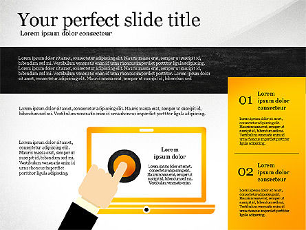 Presentation Template with Geometric Charts, Slide 7, 02656, Presentation Templates — PoweredTemplate.com