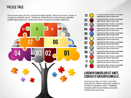 Árbol de rompecabezas, Diapositiva 12, 02657, Diagramas de puzzle — PoweredTemplate.com