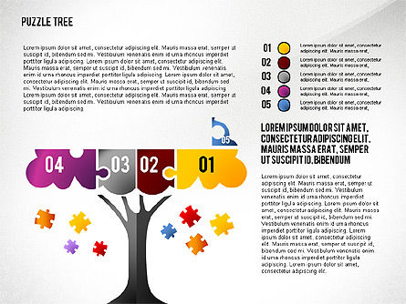 Puzzle Tree, Slide 5, 02657, Puzzle Diagrams — PoweredTemplate.com
