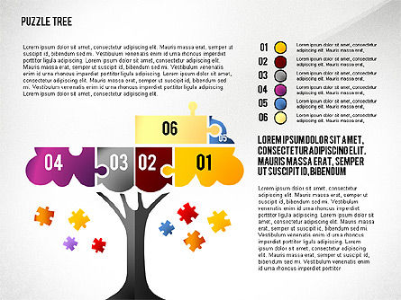 Puzzle Tree, Slide 6, 02657, Puzzle Diagrams — PoweredTemplate.com
