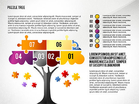 Árbol de rompecabezas, Diapositiva 7, 02657, Diagramas de puzzle — PoweredTemplate.com