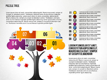 Árvore de pombos, Deslizar 8, 02657, Diagramas em Puzzle — PoweredTemplate.com