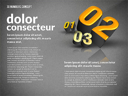 Presentación con números 3D, Diapositiva 11, 02659, Diagramas de la etapa — PoweredTemplate.com