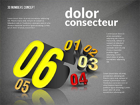 Presentazione con numeri 3d, Slide 16, 02659, Diagrammi Palco — PoweredTemplate.com