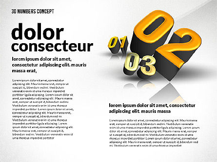 Presentazione con numeri 3d, Slide 3, 02659, Diagrammi Palco — PoweredTemplate.com