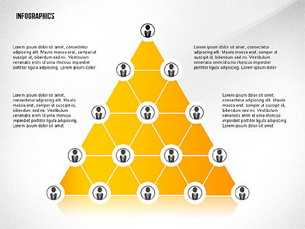 Pyramid-Stil Netzwerk Infografiken, 02660, Infografiken — PoweredTemplate.com
