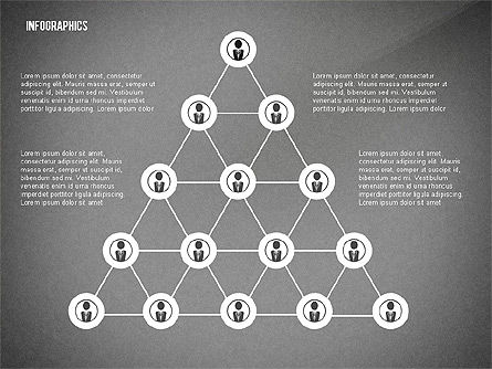 Piramide stijl netwerk infographics, Dia 15, 02660, Infographics — PoweredTemplate.com
