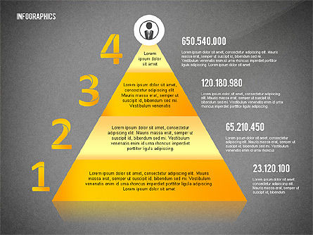 Infographie de réseau de style Pyramide, Diapositive 16, 02660, Infographies — PoweredTemplate.com