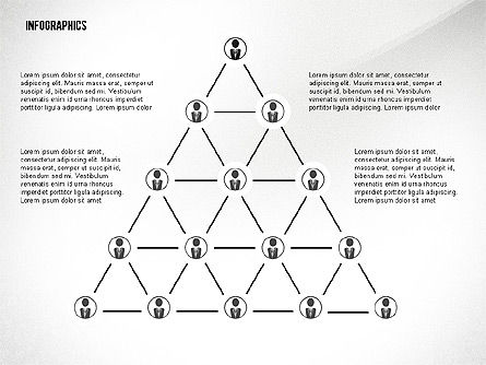 Informações da rede estilo pirâmide, Deslizar 7, 02660, Infográficos — PoweredTemplate.com