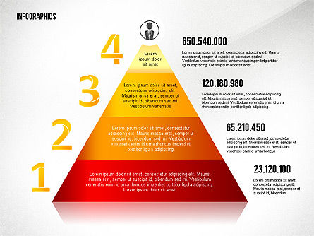 Pyramid-Stil Netzwerk Infografiken, Folie 8, 02660, Infografiken — PoweredTemplate.com