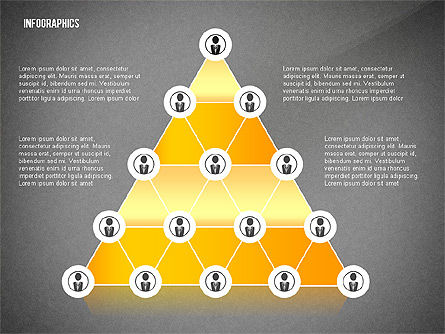 Pyramid-Stil Netzwerk Infografiken, Folie 9, 02660, Infografiken — PoweredTemplate.com