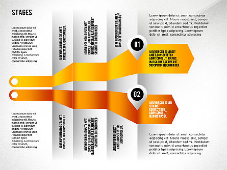 Opciones Banner Stages, Diapositiva 6, 02663, Diagramas de la etapa — PoweredTemplate.com