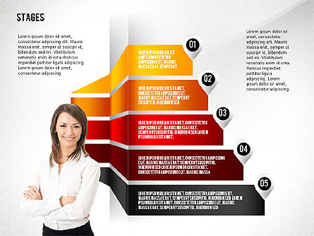 Opciones Banner Stages, Diapositiva 7, 02663, Diagramas de la etapa — PoweredTemplate.com
