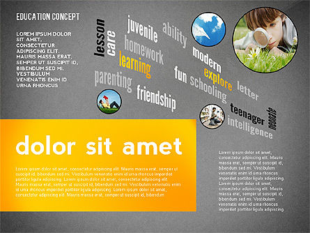 Concept de présentation en nuage de mots éducatifs, Diapositive 10, 02666, Graphiques et schémas pédagogiques — PoweredTemplate.com
