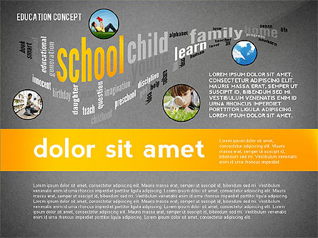 Concept de présentation en nuage de mots éducatifs, Diapositive 16, 02666, Graphiques et schémas pédagogiques — PoweredTemplate.com
