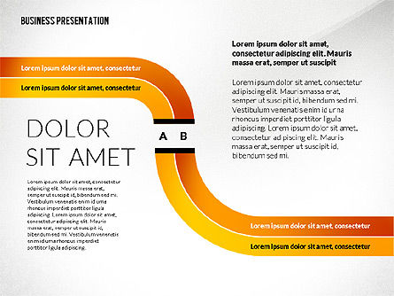 Lines and Banners Toolbox, Slide 7, 02667, Stage Diagrams — PoweredTemplate.com