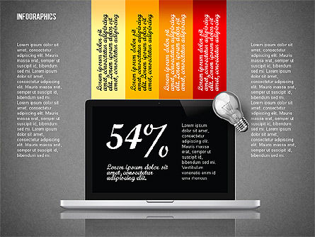 Infografiken mit Monitor, Folie 15, 02670, Ablaufdiagramme — PoweredTemplate.com