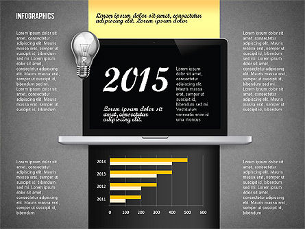 Infographics with Monitor, Slide 16, 02670, Stage Diagrams — PoweredTemplate.com